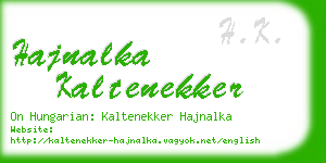 hajnalka kaltenekker business card